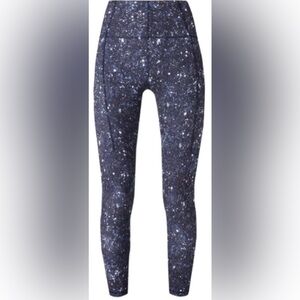 Athleta Ultimate Stash Large midrise blue, gray & white speckled leggings